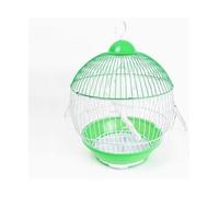 Volière Cage Cage à Oiseaux Perroquet Petite Villa Toit en métal Cage ornementale d'élevage Fer Cage à Oiseaux(Green)