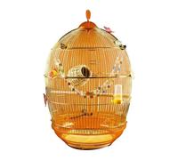 volière Cage Cage à Oiseaux rétro dorée, Grande Villa en métal Suspendre for perroquets, moineaux de Java, perruches, calopsittes