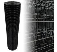 Volière d'angle Noir Hauteur 100 cm 4 Fil acier galvanisé Grillage Treillis (25 m, 25 x 25 mm, épaisseur de 1,45 mm)