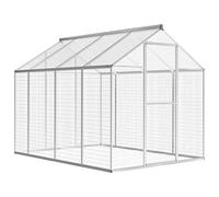 Volière d'extérieur Aluminium 178 x 242 x 192 cm,Abris & Cages pour Petits Animaux,43.1KG-170349
