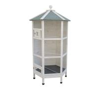 Volière Duvoplus Woodland Asti Cottage Blanc 82x40x160 cm