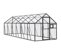 vidaXL Volière en aluminium 1,79x6x1,85 m Anthracite – Grille métallique, porte verrouillable