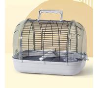 Voliere Exterieur, Cage Oiseau, Filet de Fond Séparé, Légères et Faciles À Transporter, for Perruches, Inséparables, Tourterelles(Gray,Small)