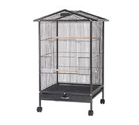 Volière Grande Cage à perroquets de Toit Cage d'élevage Phoenix Noir Cage à Oiseaux Grande Taille adaptée aux troupeaux d'oiseaux, perroquets canaris Cages À Oiseaux pour Perruches