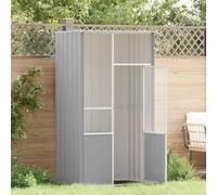 Volière grise 115 x 78 x 200 cm Cage à oiseaux en acier galvanisé avec clôture soudée pour un vol libre sûr et construction en acier robuste pour une durabilité et un élevage d'animaux domestiques