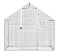 vidaXL Volière 179x100x185 cm Aluminium Argenté Pour perroquets Extérieur