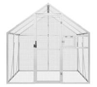 Volière pour Canaries Perroquet MVS - Volière argenté 1,79x2x1,85 m - aluminium - shop28287004