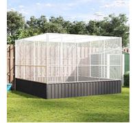 Volière pour Canaries Perroquet MVS - Volière argenté 311x307x212 cm acier - shop72089576