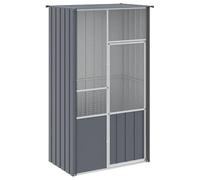 Volière pour oiseaux en acier galvanisé 115 x 78 x 200 cm - Robuste et durable pour le jardin ou la terrasse - Vol libre sûr pour vos oiseaux