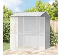 vidaXL Volière pour oiseaux Grise 215 x 210 x 247 cm Acier