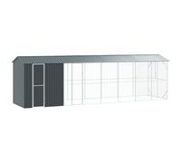 Volière Vidaxl Avec Extension Anthracite 210x838x247 Cm Acier