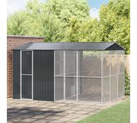 Volière Vidaxl Avec Extension Anthracite 310x442x247 Cm Acier