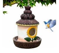 Volières d'extérieur | Maison pour oiseaux dans le jardin | Oiseau Herbe Osier | Oiseaux Naturel, maison, hôtel, cabane en plein air, décoration de cabane pour balcon
