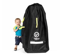 VolkGo Sac de contrôle pour Poussette Parapluie Simple, Durable et léger, résistant à l'eau, Fermeture à Cordon avec verrou réglable, poignée en Sangle, Fermeture éclair Extensible, Noir, 47x24x18