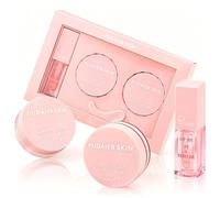 VolksRose Coffret de Soin des Lèvres - Gommage Levre, Masque Nuit et Huile à Lèvres Pêche - Kit de Soin des Lèvres 3 en 1 pour Lèvres Sèches Gercées, Lignes Fines, Réparation Nocturne, Cadeau Femme