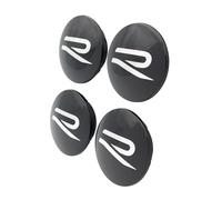 Volkswagen 000071213F Lot de 4 enjoliveurs dynamiques avec Logo R Noir/chromé