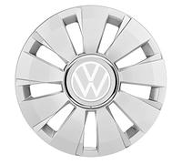 Volkswagen 1S0071454BYEH Lot de 4 enjoliveurs 14" en Acier Argenté