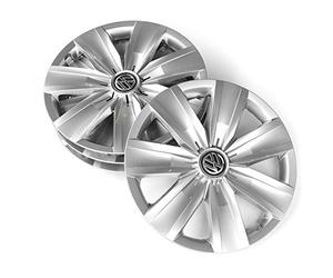Volkswagen 2GA071456 Lot de 4 enjoliveurs 16" Argent Brillant