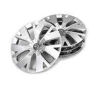 Volkswagen 2GM071456 Lot de 4 enjoliveurs en Acier Argenté Brillant 16"