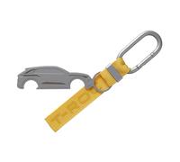 Volkswagen 2GV087010655 Porte-clés avec lanière, décapsuleur, mousqueton, jaune, avec inscription T-Roc