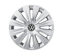 Volkswagen 5H0071455UWP Lot de 4 enjoliveurs en Acier 15" Argenté Brillant