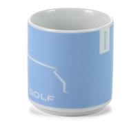 Volkswagen 5HG069601D Tasse à café Collection Golf Tasse Tasse 250 ml Porcelaine Bleu clair/blanc