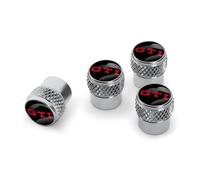 Volkswagen Bouchons de Valve GTI Original, Design Logo, Compatible avec Valves en Caoutchouc et Laiton, Noir