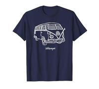 Volkswagen Camper Doodle T-Shirt, Homme, Bleu Marine, 3XL