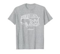 Volkswagen Camper Doodle T-Shirt, Homme, Gris Chiné, 3XL
