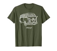 Volkswagen Camper Doodle T-Shirt, Homme, Olive, 3XL