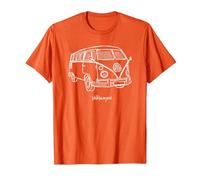 Volkswagen Camper Doodle T-Shirt, Homme, Orange, 3XL