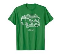 Volkswagen Camper Doodle T-Shirt, Homme, Vert Kelly, XL