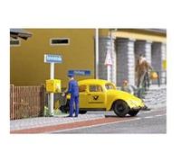 Volkswagen Coccinelle avec Postmann et boîte aux lettres H0 Busch 7887 G