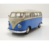 Volkswagen Combi T1 1962 Bleu Et Blanc Modèle Réduit 1:24 Welly