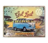 Volkswagen Combi T1 Bleu - Let's Get Lost - 60 x 40 cm Bleu G
