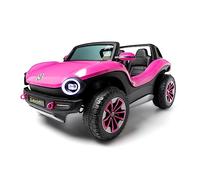 Volkswagen E-Buggy 12V 2 Places - Rose- Voiture électrique pour Enfants avec Batterie 12v, 2 Places pour 2 Enfants et télécommande pour Parents