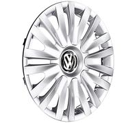 Volkswagen Jantes Enjoliveurs d'origine, 38 cm (15 Pouces), Argent Brillant, Set de 4, pour Golf/Jetta/Caddy/Touran, 5K0071455