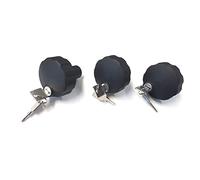Volkswagen Lot de 3 écrous à Bascule verrouillables 7D4071734 - Porte-vélos - Serrure identique, Noir