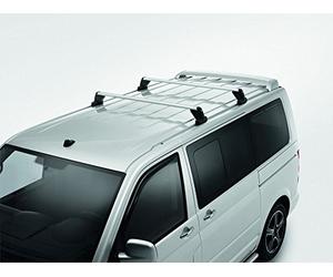 Volkswagen Original Zubehör Support de Transport en Argent, pour T6.1 California et T6 California, 230mm de Largeur, 5,3kg, Capacité de Charge 45kg