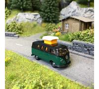 Volkswagen T1b camping-car, noir et vert foncé, avec couchage sur le toit, 1960