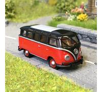 Volkswagen T1b Samba, noir et rouge, 1960 - Brekina 31852 - HO 1/87