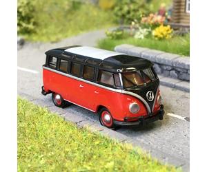 Volkswagen T1b Samba, noir et rouge, 1960 - Brekina 31852 - HO 1/87