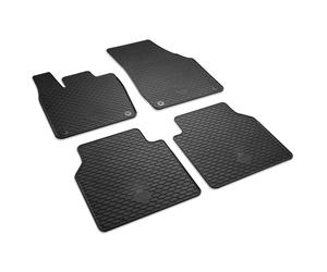 Volkswagen Tapis de Sol en Caoutchouc, Original, Compatible avec ID.7, Ensemble de 4 Tapis Toutes Saisons Plus, Noir