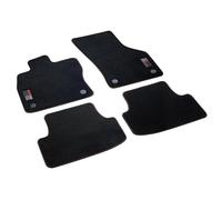 Volkswagen Tapis de Sol en Velours, Compatible avec Golf 8, Original Volkswagen Zubehör, Noir/Rouge