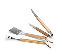 Volkswagen VW 7E9069607 Couverts pour Barbecue en Bois et Acier Inoxydable