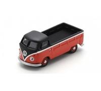 Volkswagen VW T1 Pickup Orange/Noir Modèle En Métal 1:87 SCHUCO