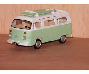 VOLKWAGEN COMBI T2b CAMPER VAN 1973 Green JET-CAR NOREV 1/43 Ref 841103