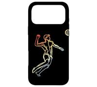 Volley-Ball de Plage Dessin au Trait Style Vintage Coque pour iPhone 17 Pro Max