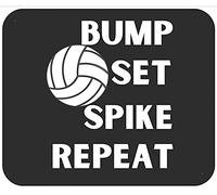 Volley-Ball Féminin : Passe, Smash, Répétition, Bleu, Violet, Adolescente Tapis De Souris Durable Mouse Pad Portable Tapis De Souris Gaming pour Ordinateur Jeu Voyage 25X30Cm