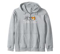 Volley-Ball volontaire de l'État du Tennessee | Peace Love Volleyball Sweat à Capuche
